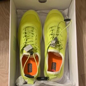 Swims Vibrant Lime Sneakers with Orange Accents